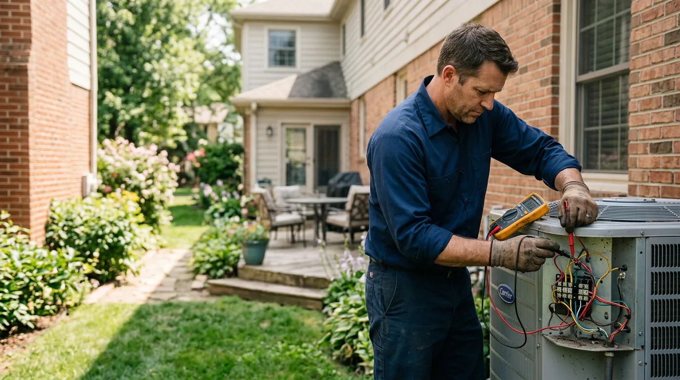 HVAC technician working near Charlottesville, VA
